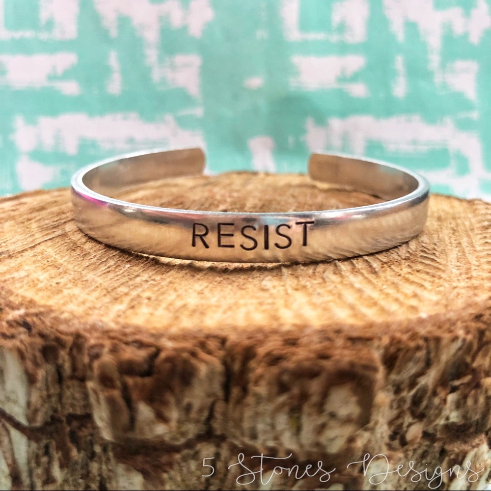 🆕 RESIST Trump Aluminum Copper NuGold Bracelet
